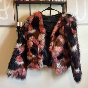 Faux fur coat